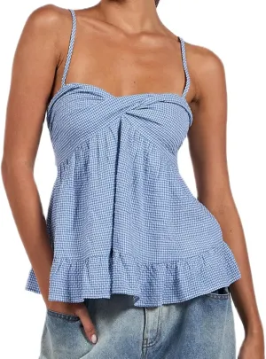 Womens Peplum Tank Tops Y2k Spaghetti Strap Ruffle Hem Smocked Cami Vest Tops Babydoll Summer Camisole