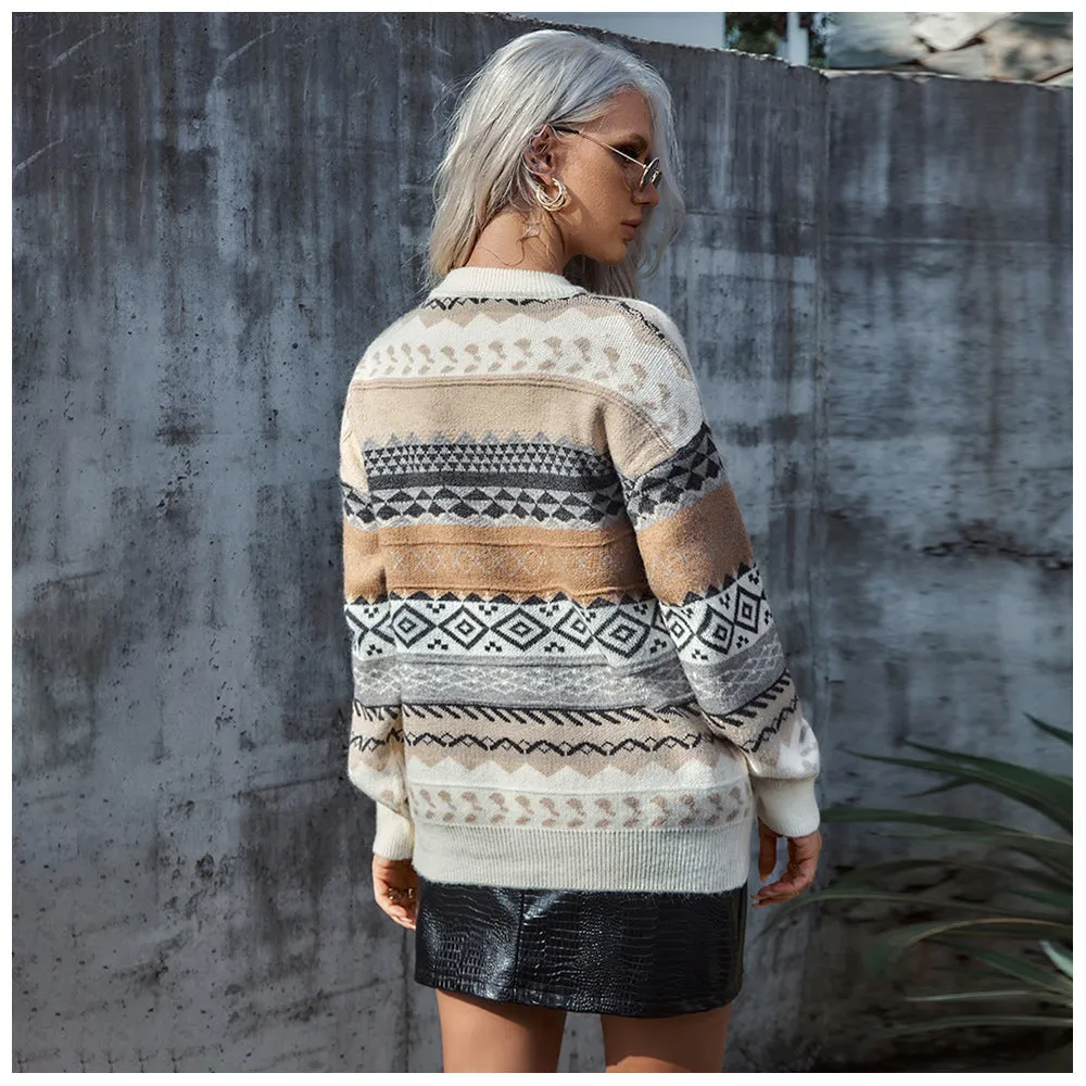 Women's Round Neck Pullover Sweater