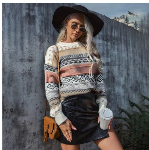 Women's Round Neck Pullover Sweater