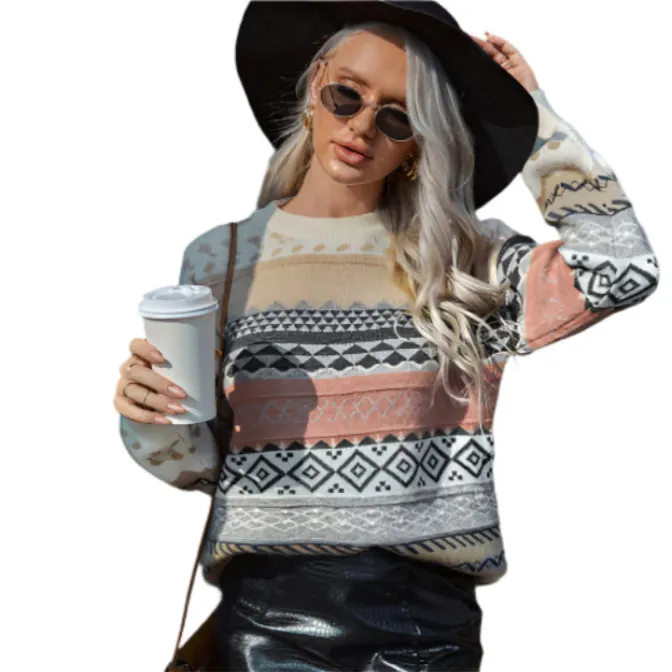 Women's Round Neck Pullover Sweater