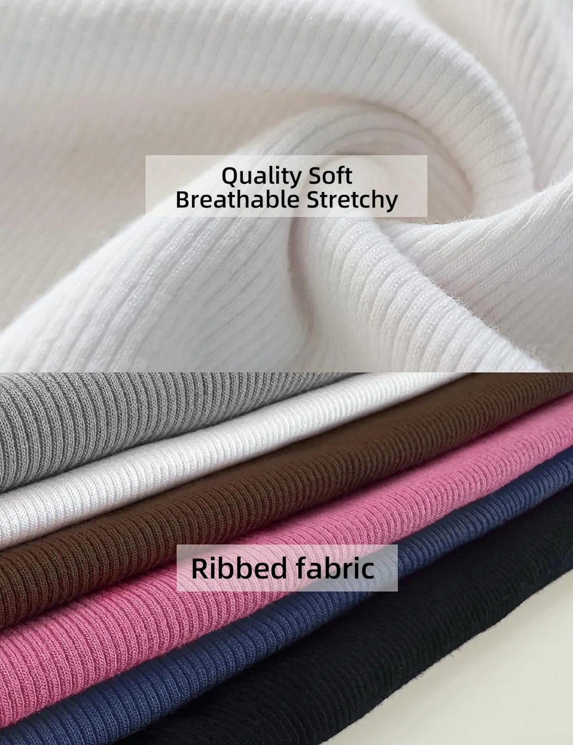 Womens Short Sleeve Tops Scoop Neck Ribbed Casual Basic Tee Spring Summer Shirts Slim Fitted 2025 Trendy Outfits