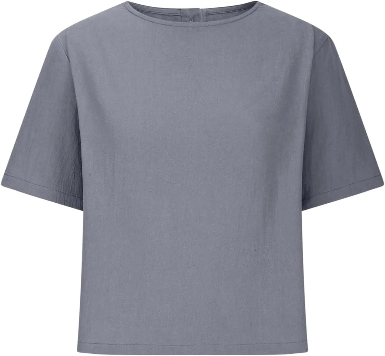 Womens Summer Tops Short Sleeve Trendy Crop Drop Shoulder Half Sleeve T Shirts Daily Workout Loose Casual Blouses