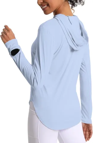 Women's Sun Shirt Hoodie Rash Guard Long Sleeve SPF UV Protection T-Shirts UPF 50  Hiking Quick Dry Lightweight