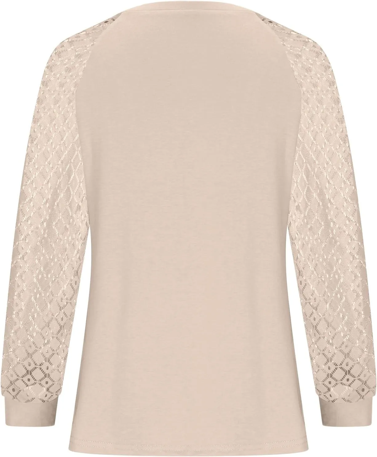 Womens Tops Dressy Business Casual Blouses Cute Soft Lace Shirts Long Sleeve Crew Neck Work Shirts Fall Clothes