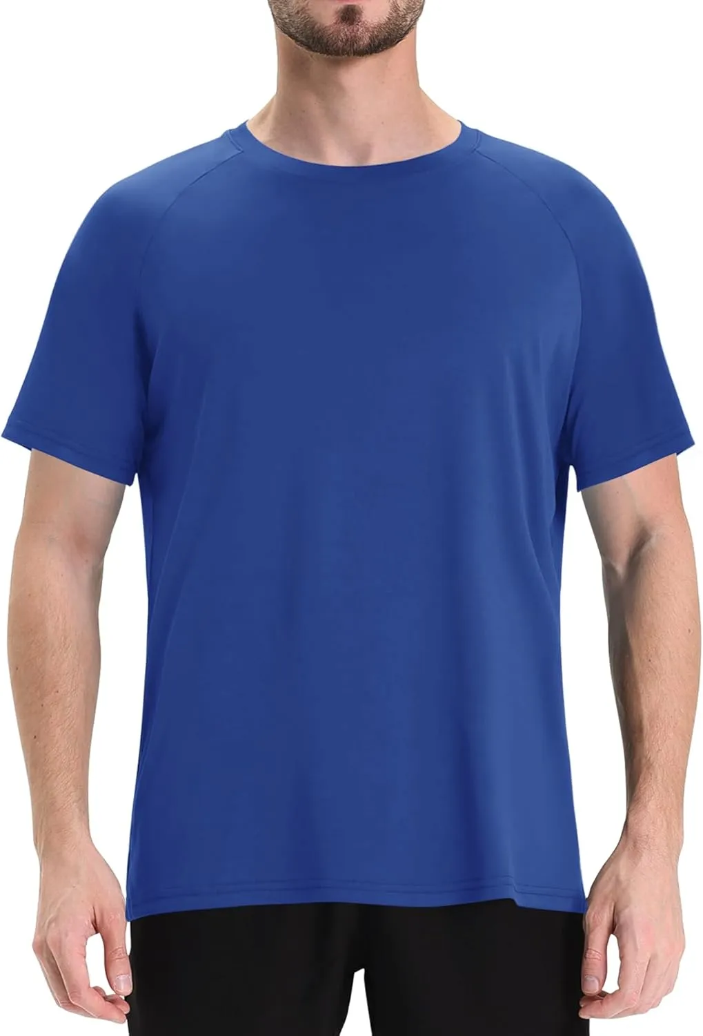 Workout Mens Shirts - Black Dry Fit Gym Short Sleeve Moisture Wicking T Shirts for Running Athletic Casual Work
