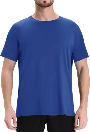 Workout Mens Shirts - Black Dry Fit Gym Short Sleeve Moisture Wicking T Shirts for Running Athletic Casual Work
