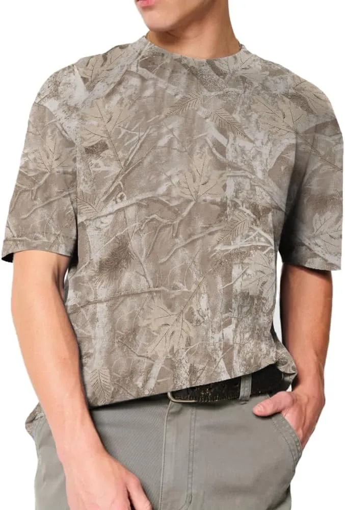 Y2k Camo Oversized Short Sleeve Crew Neck Baggy Shirts Maple Leaf Printed Tshirts Shirts for Women Men