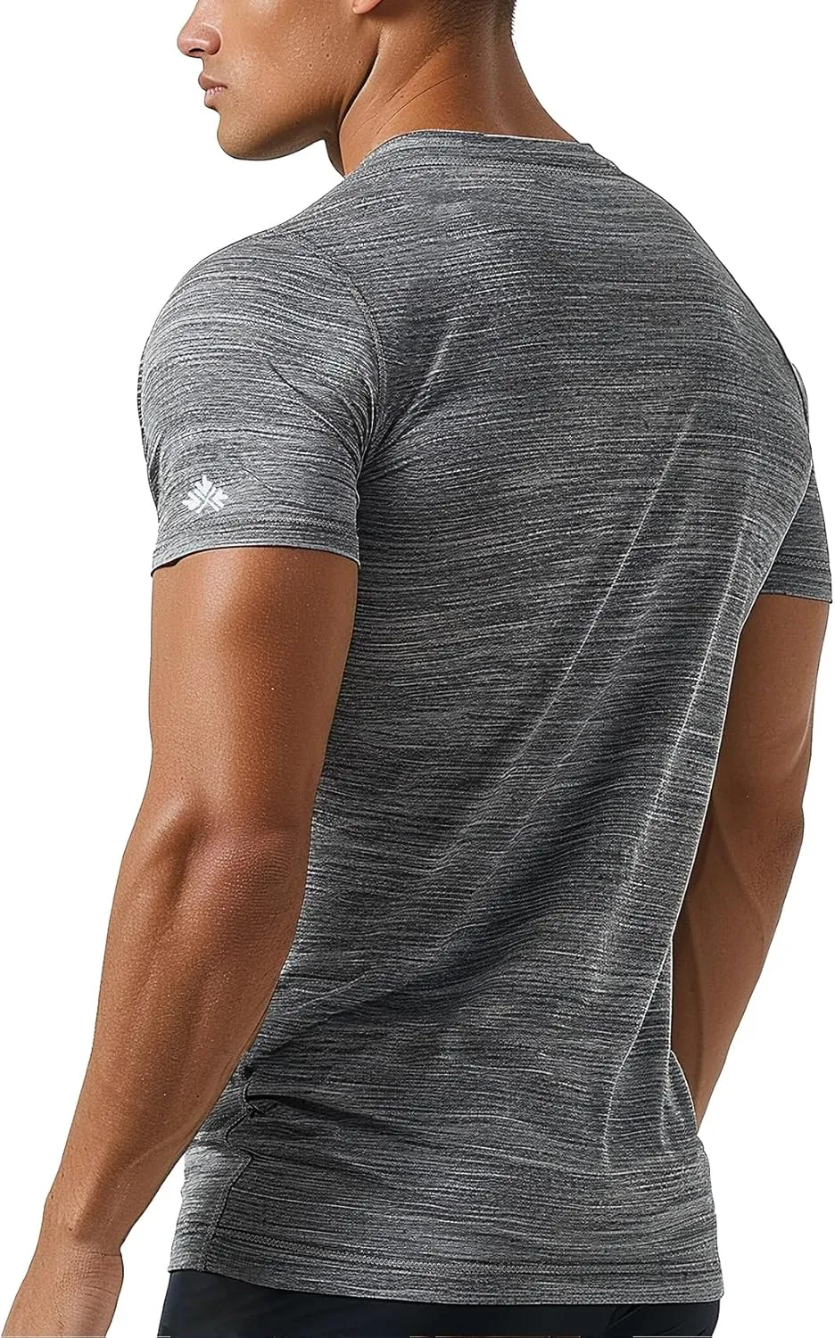 Zengjo Athletic Shirts for Men Quick Dry Short Sleeve Running Workout Gym T-Shirts Moisture Wicking Crewneck Tee