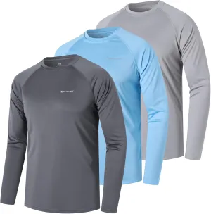 ZENGVEE Mens UPF 50  Swim Shirts Outdoor Long Sleeve Sun Protection Workout Shirts for Athletic,Running,Fishing,Hiking